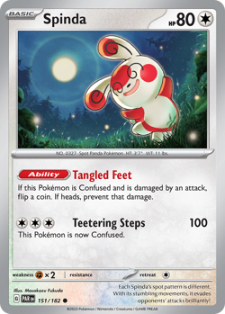 SPINDA 151/182 C PARADOX RIFT POKEMON NM/M - Image 1