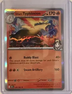 Pokemon TCG Ethan's Typhlosion 034/182 Destined Rivals SV10 Holo Rare Trainer NM - Image 1