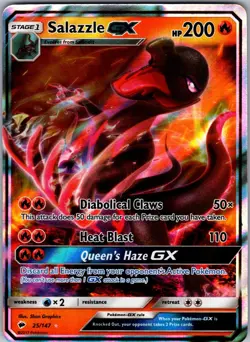 Salazzle GX 25/147 Holo GX Rare Burning Shadows Pokemon Near Mint - Image 1