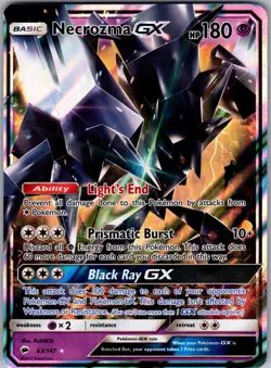 Necrozma GX 63/147 Holo GX Rare Burning Shadows Pokemon Near Mint - Image 1