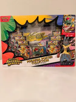 Pokemon TCG PREMIUM POSTER COLLECTION MEGA LUCARIO Ascended Heroes - Image 1
