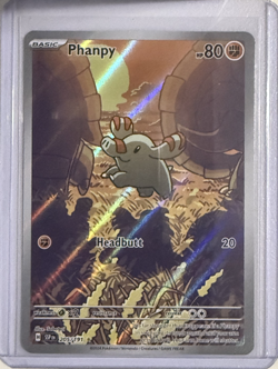 Pokemon TCG Phanpy 205/191 Surging Sparks SV08 Illustration Rare FullArt Holo NM - Image 1