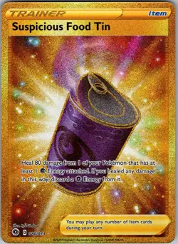 Suspicious Food Tin 080/073 Secret Rare Champion's Path Pokemon Holo Near Mint - Image 1