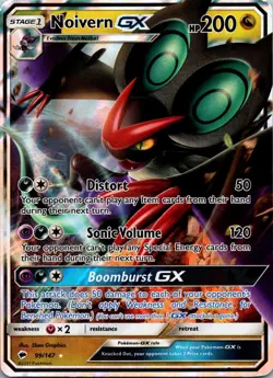 Noivern GX 99/147 Holo GX Rare Burning Shadows Pokemon Near Mint - Image 1