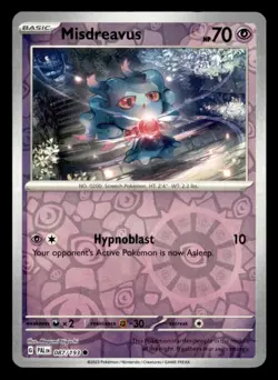 Misdreavus 087/193 Common Paldea Evolved Pokemon Reverse Holo Near Mint - Image 1