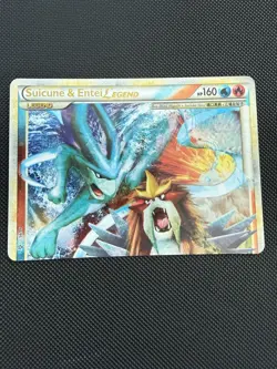Suicune & Entei Legend (Top) 94/95 Unleashed Ultra Rare Pokemon Card SWIRL - Image 1