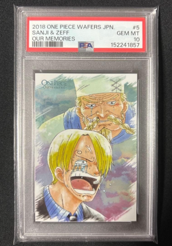 PSA 10 One Piece Wafer Card Sanji & Zeff Our Memories 05 Japanese 2018 Vintage - Image 1