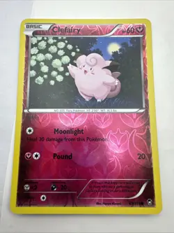 Pokemon Card Clefairy 69/111 XY Furious Fists Reverse Holo Nm - Image 1