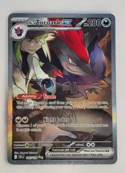 Pokemon TCG N's Zoroark EX Journey Together SIR NM 185/159 - Image 1