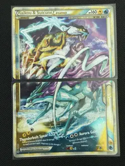 Raikou Suicune Legend 92/95 & 93/95 Top And Bottom HGSS Unleashed Pokemon NM-LP - Image 1