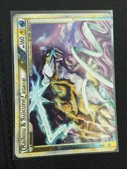 Raikou Suicune Legend 92/95 & 93/95 Top And Bottom HGSS Unleashed Pokemon NM-LP - Image 3
