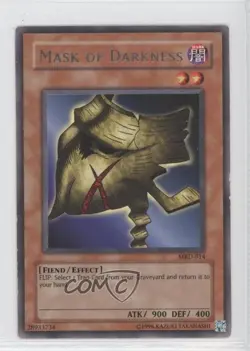 Mask of Darkness (R) Unlimited YuGiOh Metal aiders #MRD-014 2002 READ - Image 1