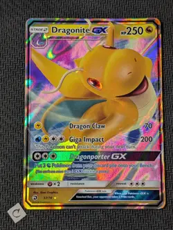 Dragonite GX 37/70 - Dragon Majesty Ultra Rare Holo Pokemon TCG LP - Image 1