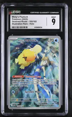Misty's Psyduck 193/182 Illustration Rare Holo Pokemon CGC 9 Mint - Image 1