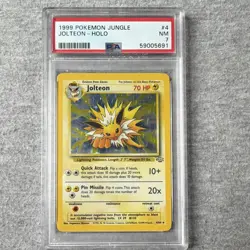 Pokemon TCG Jolteon 4/64 Jungle Holo Rare Unlimited English PSA 7 - Image 1