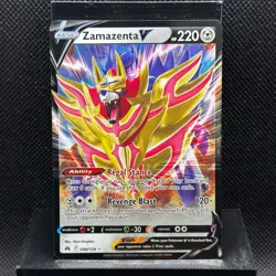Zamazenta V 098/159 Holo V Rare Crown Zenith Pokemon Holo Near Mint - Image 1