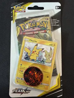 Pokemon TCG Sun & Moon Team Up Checklane Blister Pikachu Promo - Image 1