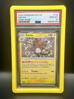 Pokemon PSA 10 2024 SV Paldean Fates Raichu Shiny Rare Holo 132/091 - Image 1