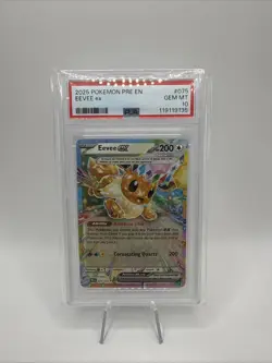 2025 POKEMON PRE EN-PRISMATIC EVOLUTIONS #075 EEVEE EX PSA 10 - Image 1