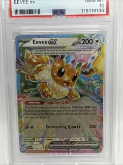 2025 POKEMON PRE EN-PRISMATIC EVOLUTIONS #075 EEVEE EX PSA 10 - Image 2