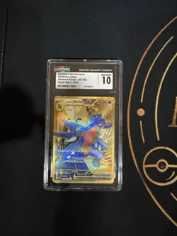 2025 Pokemon Cynthia’s Garchomp ex #241 Gold Hyper Rare CGC 10 GEM MINT Destined - Image 3