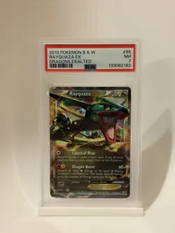 2012 Pokemon B&W Rayquaza EX #85 Dragons Exalted Psa 7 - Image 1