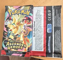 Pokemon TCG Mega Evolution Ascended Heroes Booster Packs 4ct (10 Cards) EN - Image 1