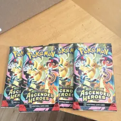 Pokemon TCG Mega Evolution Ascended Heroes Booster Packs 4ct (10 Cards) EN - Image 2