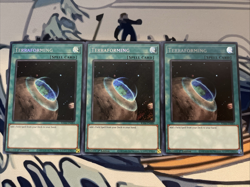 Yugioh Terraforming x3 Secret Rare RA04-EN084 Near Mint - Image 1