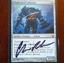 Wizards of the Coast MTG Blightsteel Colossus 99/155 Signed - Image 1