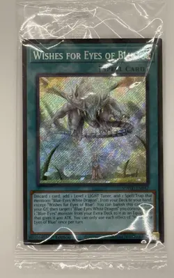 Yugioh Wishes For Eyes of Blue SDWD-EN042 Yu-Gi-Oh! Secret Rare Sealed NM - Image 1