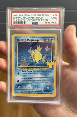 Pokemon Card - PSA 9 Shining Magikarp 66/64 Classic Collection 25th Anniversary - Image 1