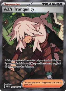 2026 POKEMON CHAOS RISING AZ'S TRANQUILITY FULL ART NM # 106/086 - Image 1