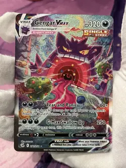 Pokemon TCG Gengar VMAX 271/264 Fusion Strike Alternate Art Holo LP - Image 3