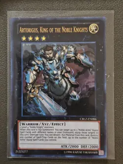 YUGIOH ARTORIGUS KING OF THE NOBLE KNIGHTS CBLZ-EN086 ULTRA RARE - Image 1