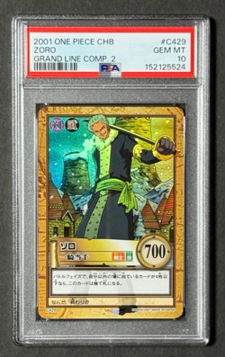 PSA 10 One Piece Carddass Hyper Battle Zoro C429 Grand Line Japanese 2001 - Image 1