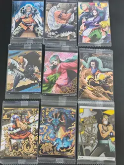One Piece Wafer Card Lot 9pcs Bandai Japan Oden Kaido Rayleigh sealed eb235 - Image 1