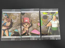 One Piece Wafer Card Lot of 3 Zoro Chopper Franky Japan SR Bandai Sealed eb395 - Image 1