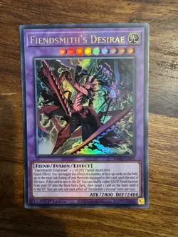 Fiendsmith's Desirae RA04-EN056 Ultra Rare 1st Edition Yu-Gi-Oh Card - Image 1