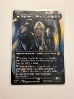 Sephiroth, Fabled SOLDIER (0317) (Borderless) ✅ Final Fantasy ✅ Magic (mtg) - Image 1