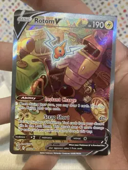 Pokemon TCG Rotom V Alternate Art Holo Ultra Rare Card 177/196 Lost Origin - Image 4