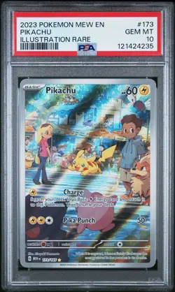 PSA 10 Pokemon Pikachu Illustration Rare Holo SV 151 173/165 English 2023 - Image 1