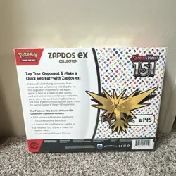 Pokemon TCG Scarlet & Violet 151 Zapdos ex Collection Box English Promo - Image 2