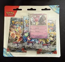 Pokemon Stellar Crown SV07 3-Pack Blister 🔥Set of 2🔥FACTORY SEALED!🔥 - Image 1