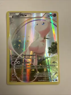 Pokemon TCG XY110 Black Star Promos Full Art Holo Card Mew XY - Image 1