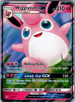 Wigglytuff GX 42/68 Holo GX Rare Hidden Fates Pokemon Near Mint - Image 1