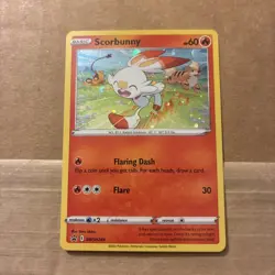 SCORBUNNY SWSH244 SWORD & SHIELD POKEMON PROMO (COSMO HOLO) - Image 1