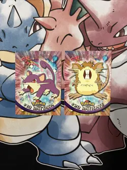 Pokemon Card - Rattata, Raticate - Topps - Blue Logo - 2 Card Set - Image 1