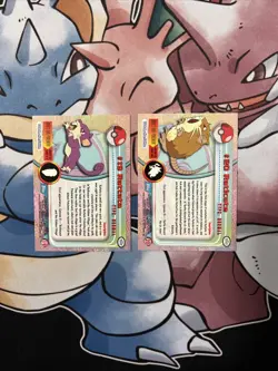 Pokemon Card - Rattata, Raticate - Topps - Blue Logo - 2 Card Set - Image 2