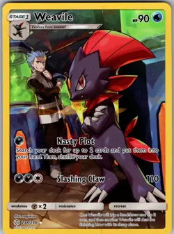 Weavile 238/236 Secret Rare Cosmic Eclipse Pokemon Holo Near Mint - Image 1